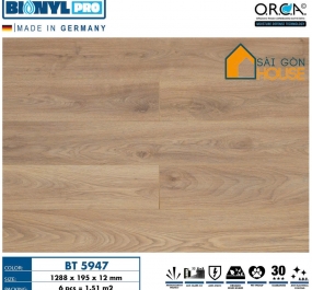 Sàn gỗ Binyl BT5947 (12mm) - Giá Vật Tư: 665.000Vnd/m2