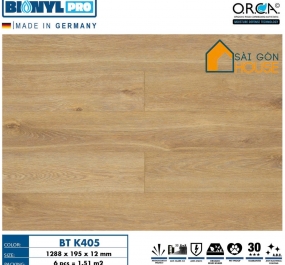 Sàn gỗ Binyl BTK405 (12mm) - Giá Vật Tư: 665.000Vnd/m2
