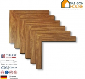  Sàn gỗ Charm xương cá C03 (12mm)  Giá Vật Tư: 375.000 Vnd/m2