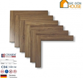 Sàn gỗ Charm xương cá C04 (12mm) Giá Vật Tư: 375.000 Vnd/m2