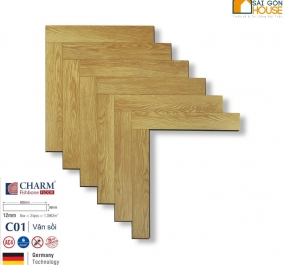 Sàn gỗ Charm xương cá C01 (12mm)