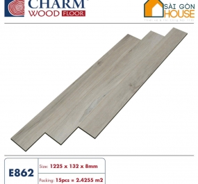 Sàn gỗ Charm Wood (8mm)  E862 -  Giá Vật Tư: 345.000Vnd/m2