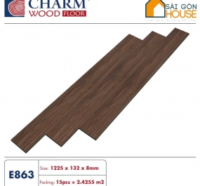 Sàn gỗ Charm Wood (8mm)  E863 -  Giá Vật Tư: 345.000Vnd/m2