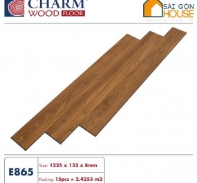 Sàn gỗ Charm Wood (8mm)  E865 -  Giá Vật Tư: 345.000Vnd/m2