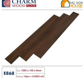 Sàn gỗ Charm Wood (8mm)  E868 -  Giá Vật Tư: 345.000Vnd/m2