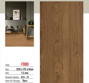 Sàn Gỗ Fortune F880 (8mm) Giá Vật Tư: 315.000 Vnd/m2