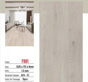Sàn Gỗ Fortune F881 (8mm) Giá Vật Tư: 315.000 Vnd/m2