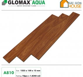 Sàn Gỗ Glomax AQua A810 (12mm) - Giá Vật Tư: 335.000 Vnđ/m2