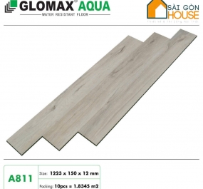 Sàn Gỗ Glomax AQua A811 (12mm) - Giá Vật Tư: 335.000 Vnđ/m2