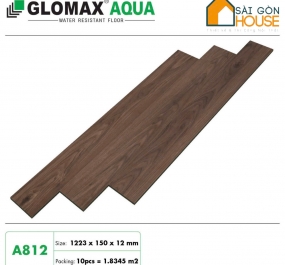Sàn Gỗ Glomax AQua A812 (12mm) - Giá Vật Tư: 335.000 Vnđ/m2
