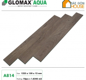 Sàn Gỗ Glomax AQua A814 (12mm) - Giá Vật Tư: 335.000 Vnđ/m2