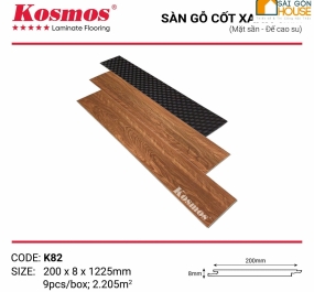 Sàn gỗ Kosmos cốt xanh K82 (8mm)