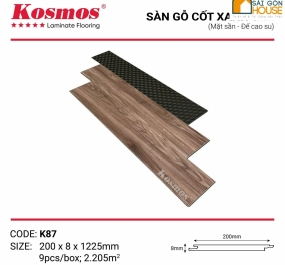 Sàn gỗ Kosmos cốt xanh K87 (8mm)