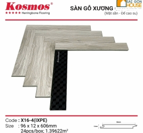 Sàn gỗ Kosmos xương cá X16-4 (12mm)
