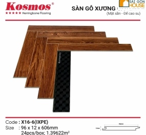 Sàn gỗ Kosmos xương cá X16-6 (12mm)