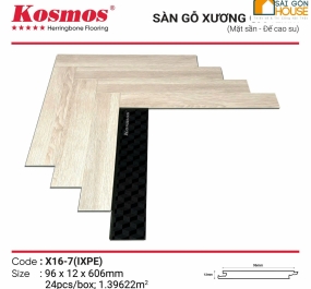 Sàn gỗ Kosmos xương cá X16-7 (12mm)