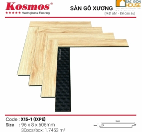 Sàn gỗ Kosmos xương cá X15-1 (8mm)