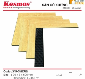 Sàn gỗ Kosmos xương cá X15-3 (8mm)