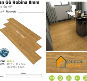 Sàn gỗ Robina AB314 8mm) - Giá Vật Tư: 369.000 Vnd/m2