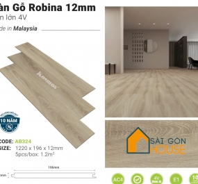 Sàn gỗ Robina AB324 (12mm) - Giá Vật Tư: 479.000 Vnd/m2