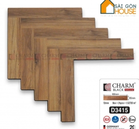 Sàn Gỗ Charm Wood Xương Cá (12mm Cốt Đen) D3415 - Giá Vật Tư: 415.000Vnd/m2