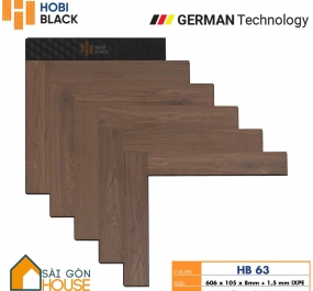 Sàn gỗ Hobi Black xương cá  (8mm) Giá Vật Tư:365.000 Vnd/m2
