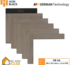 Sàn gỗ Hobi Black xương cá  (8mm) Giá Vật Tư: 365.000 Vnd/m2