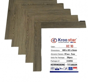 Sàn gỗ Kroo Star xương cá XC10 (8mm)