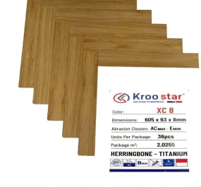 Sàn gỗ Kroo Star xương cá XC8 (8mm)