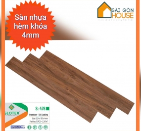 Sàn nhựa hèm khóa Glotex S476 (4mm) - Giá: 225.000 đ/m2