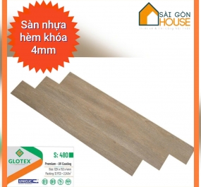 Sàn nhựa hèm khóa Glotex S480 (4mm) - Giá: 225.000 đ/m2