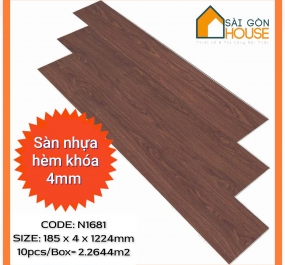 Sàn nhựa hèm khóa Kosmos N1681 (4mm) - Giá: 232.000 đ/m2