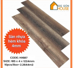 Sàn nhựa hèm khóa Kosmos N1687 (4mm) - Giá: 232.000 đ/m2