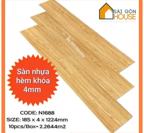 Sàn nhựa hèm khóa Kosmos N1688 (4mm) - Giá: 232.000 đ/m2
