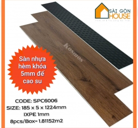Sàn nhựa hèm khóa Kosmos SPC6006 (5mm) - Giá: 286.000 đ/m2