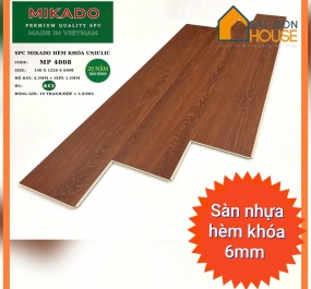 Sàn nhựa hèm khóa Mikado MP-4008 (6mm) - - Giá 280.000 đ/m2 