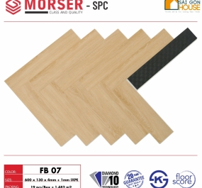 Sàn nhựa xương cá Morser  FB07 4mm (1.5mm Đế Cao Su)