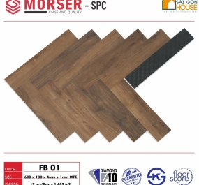 Sàn nhựa xương cá Morser  FB01 4mm (1.5mm Đế Cao Su)