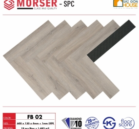 Sàn nhựa xương cá Morser FB02 4mm (1.5mm Đế Cao Su)