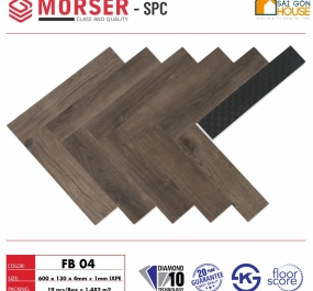 Sàn nhựa xương cá Morser FB04 4mm (1.5mm Đế Cao Su)