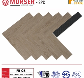 Sàn nhựa xương cá Morser FB06 4mm (1.5mm Đế Cao Su)