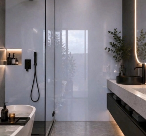  Tấm ốp Tường Than Tre Xám Nhũ N-03
