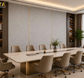 Tấm ốp Tường Than Tre Vân Vải Bố V-03
