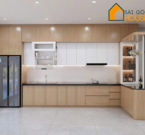 Tủ Bếp Nhựa Cao Kịch Trần 
