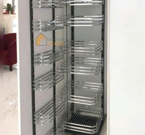 TỦ KHO HỘP 6 TẦNG INOX 304 NAN DẸT CÁNH MỞ QUAY