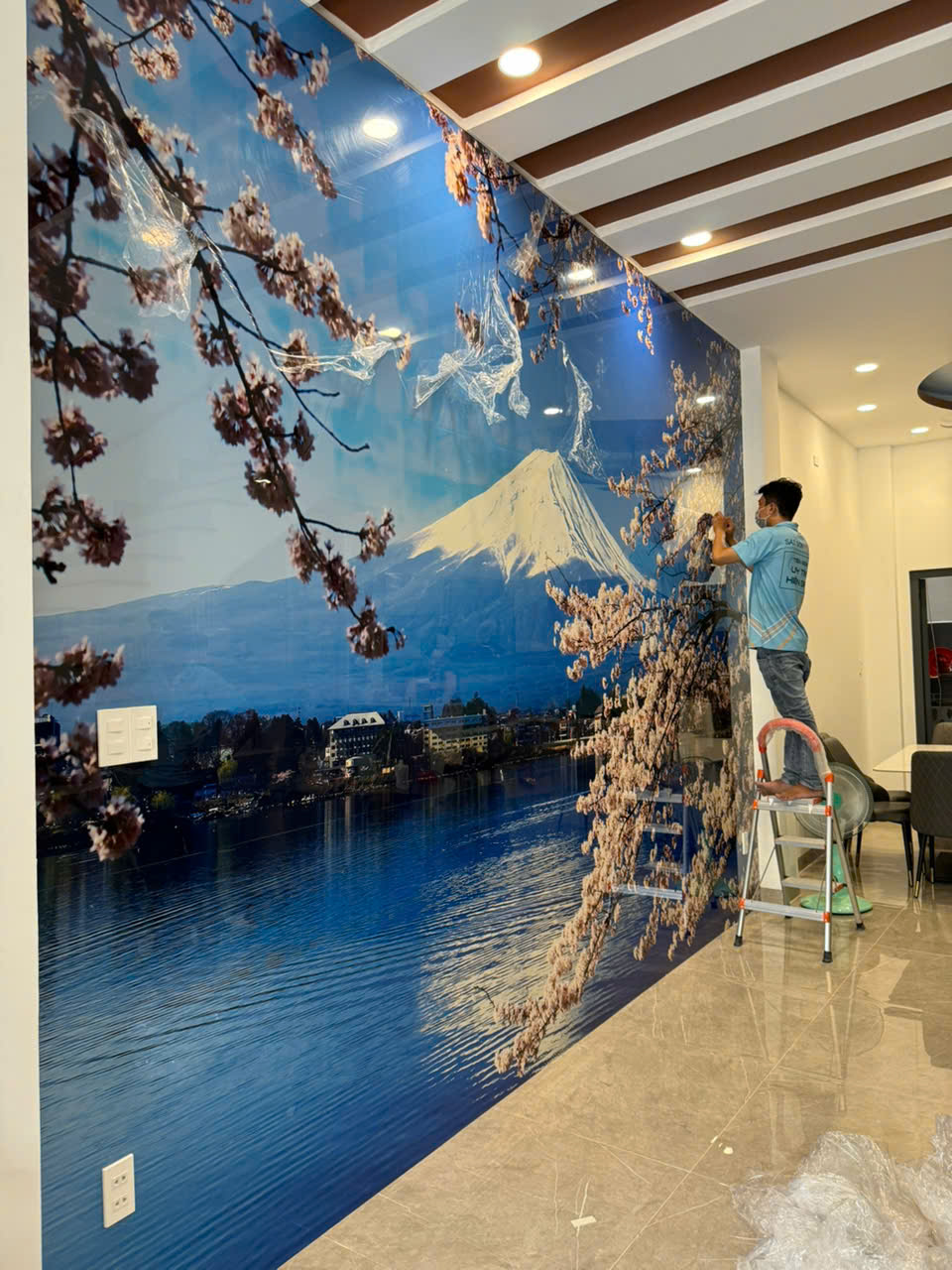 Cung cấp  thi công tranh dán tường 3D